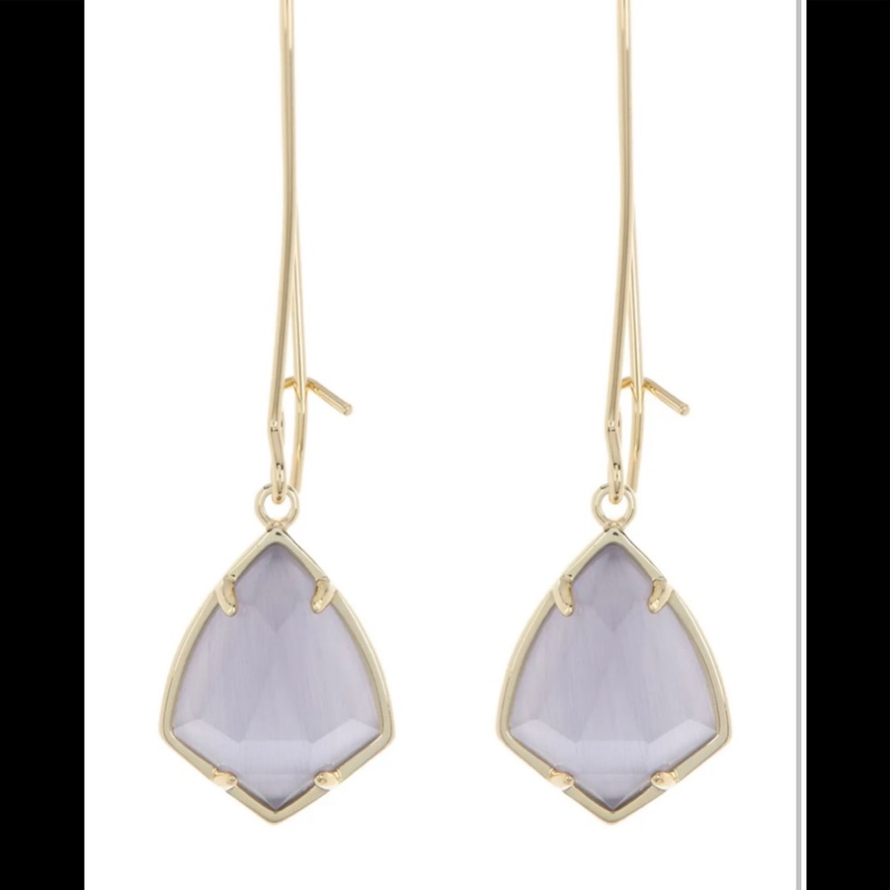 New Kendra Scott Carinne earrings in slate cats eye